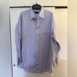 Men's Purple Checkered Shirt 18.5/36
